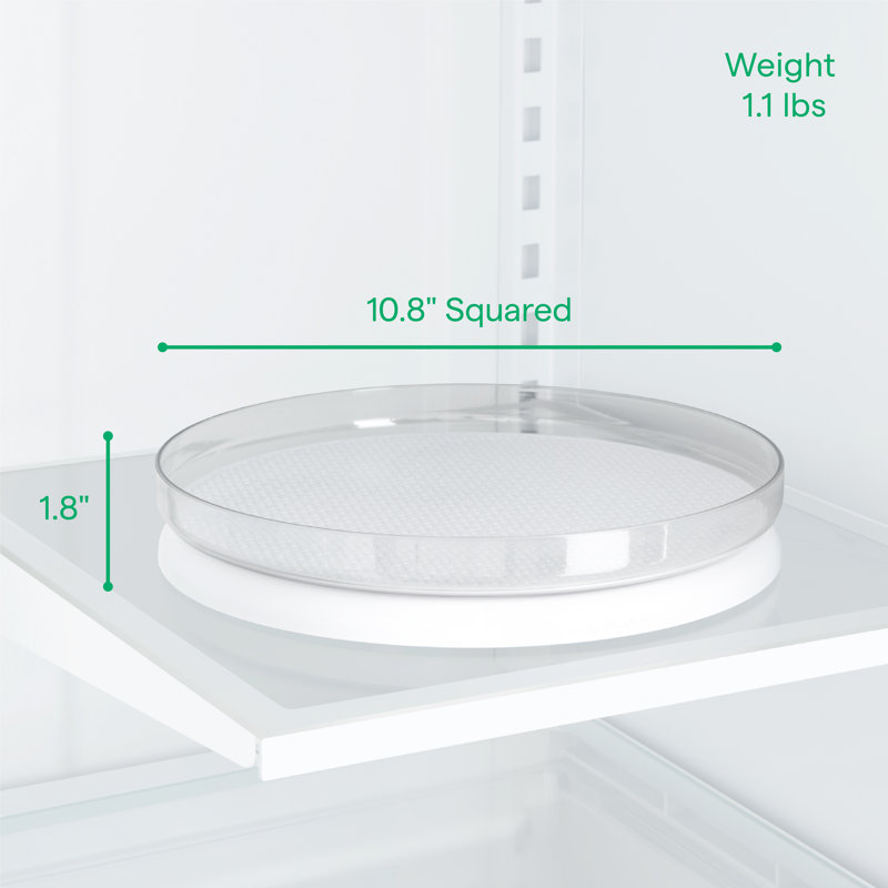 YouCopia® FridgeView Fridge Turntable & Mat, Rotating Lazy Susan Turntable for Fridge Storage