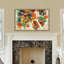 Épice et fleurs turquoise - Peinture-63136272-63136275