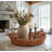 Handwoven Willow Round Ottoman Tray with Wooden Base and Handles, 20"-960474934