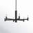 Ilene 6 - Light Aluminium and Steel Dimmable Chandelier-1034065550