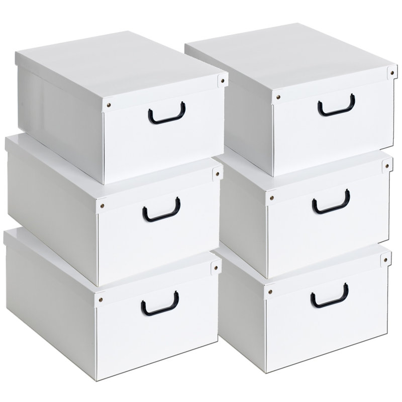 Storage Box: 6pk Large - White, White