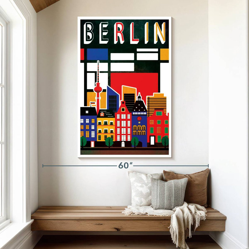 Affiche rétro de Berlin, Berlin, H 51 po x l 34 po
