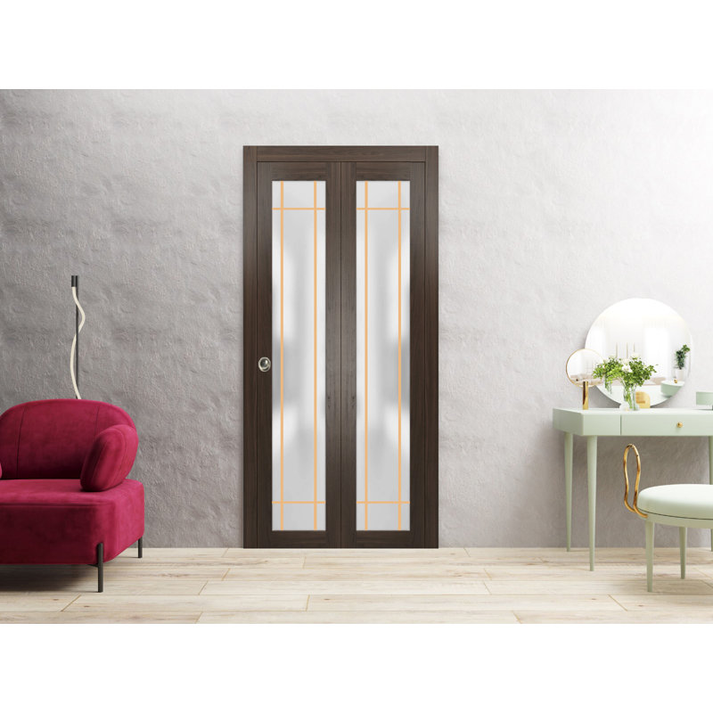Porte pliante à panneaux en bois, 56 po x 96 po