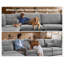 Canapé modulaire surdimensionné de 120 po pour le salon Canapé-lit en L 4 places avec canapé-lit convertible, gris clair-1607064426
