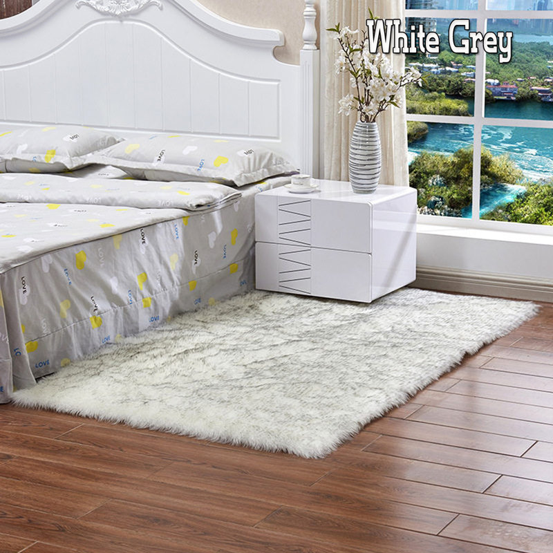 Faux Fur 69cm X 178cm Area Rug, Rectangle 71cm x 119cm