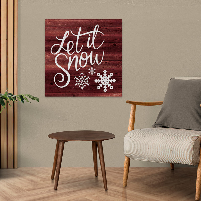 Let It Snow, typographie hivernale contemporaine, typographie, art des Fêtes, H 24 po x l 24 po