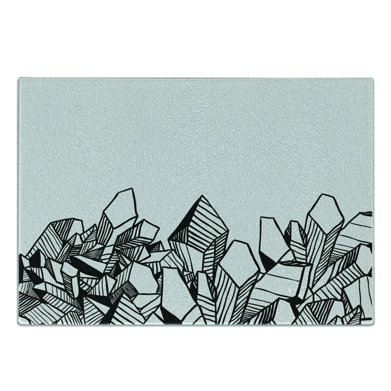 Planche à découper en verre trempé abstrait Ambesonne