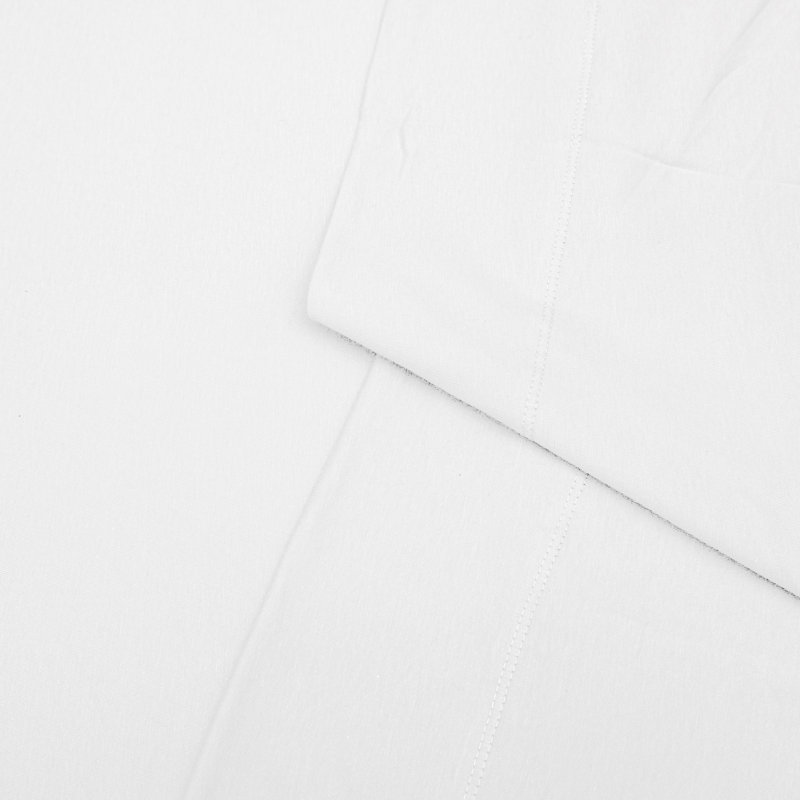 Ensemble de housse de couette 100% coton jersey, Housse de couette simple / simple TG + 1 taie déc, Blanc