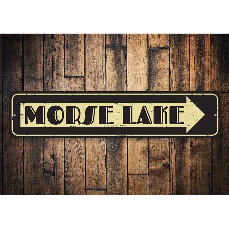 Plaque en métal Lake, H 6 po x l 24 po x P 0,06 po