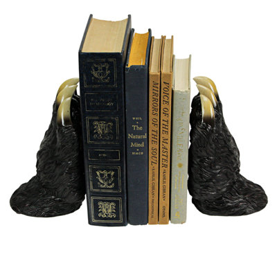 Serre-livres décoratifs rustiques en résine, en forme de patte d'ours, avec finition peinte à la main, hauteur 18 cm.