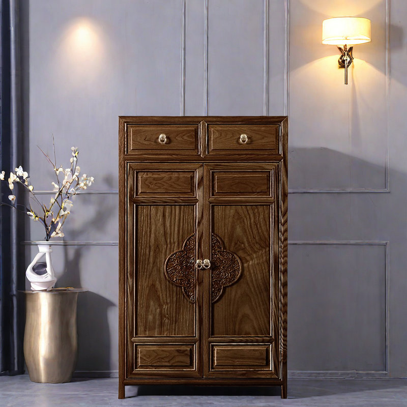 9 Pair Shoe Storage Cabinet, Brown