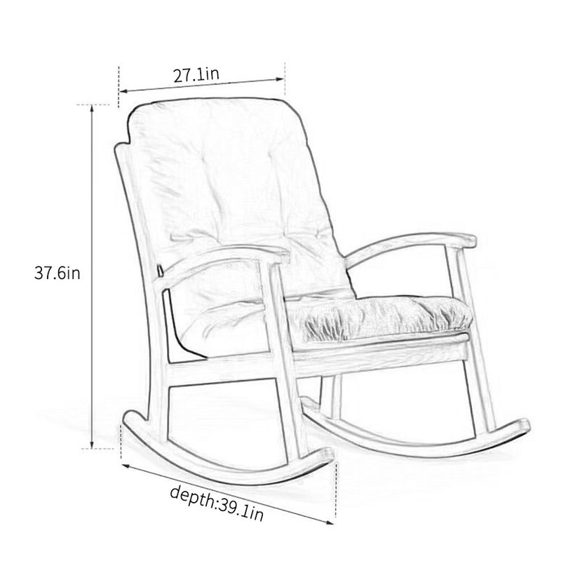 Chaise berçante moderne, simple et confortable, Vert
