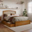 Lit plateforme en bois massif avec pieds de lit et tiroirs de rangement Lamari-1564004856-1564007328