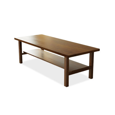 Nut-brown Rectangular Solid Wood desk