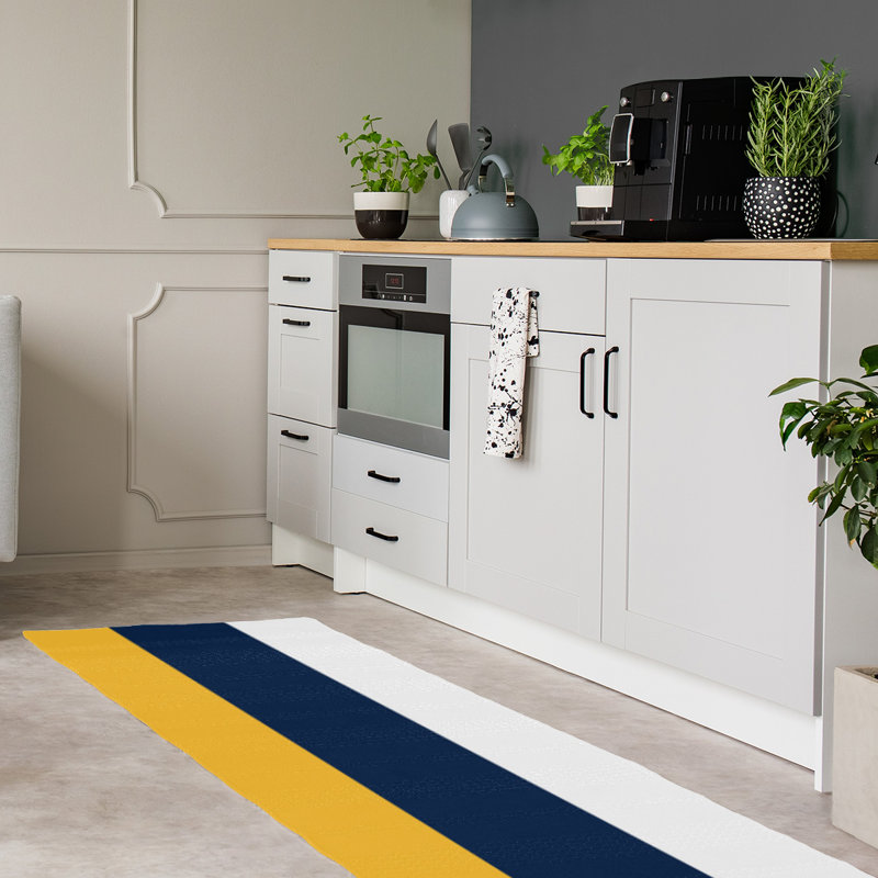 Tapis dorée rayures or national hockey, Tapis de couloir 2 pi 6 po x 8 pi