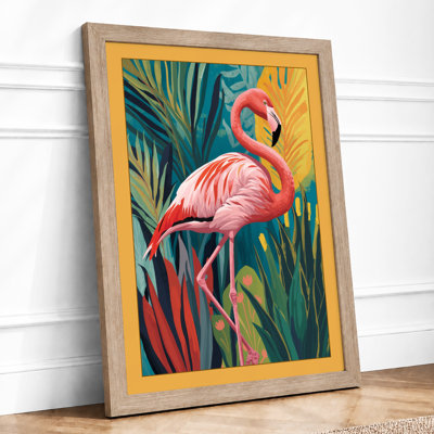 Flamingo Tropical - Framed Print