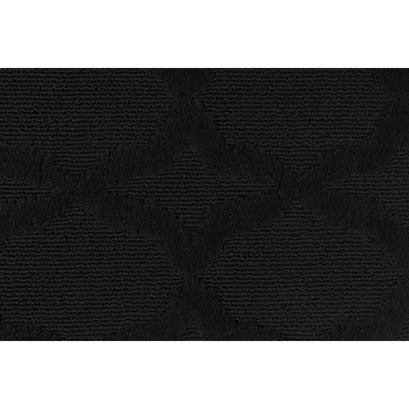 Tapis rectangulaire touffeté à motif géométrique noir, Rectangle 6 pi x 9 pi
