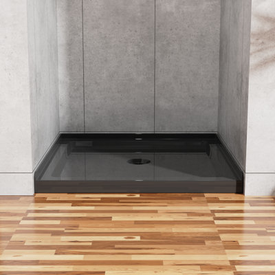 36" W x 36" D Square Shower Base 3.5" Height Acrylic Anti-slip Single Threshold Shower Base