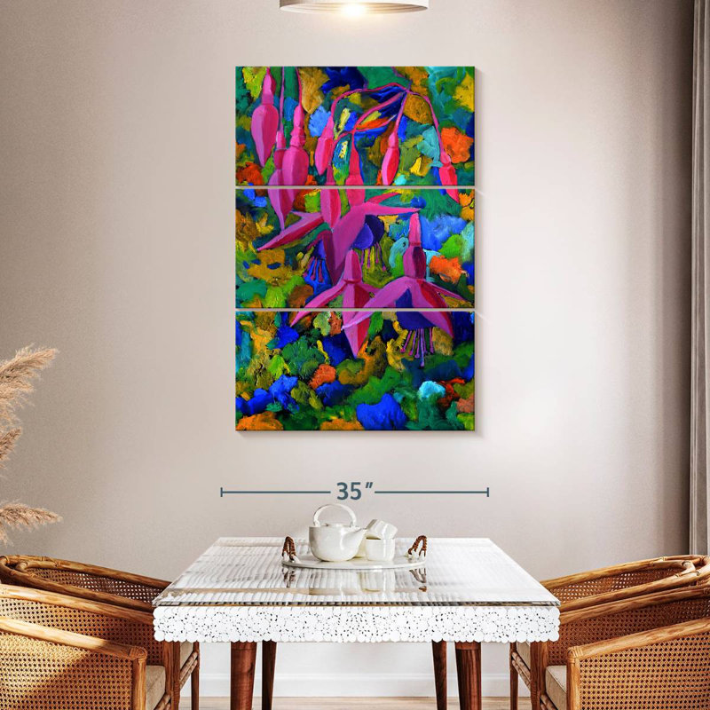Harnek Fuchsia Blend, 50" H x 32" W