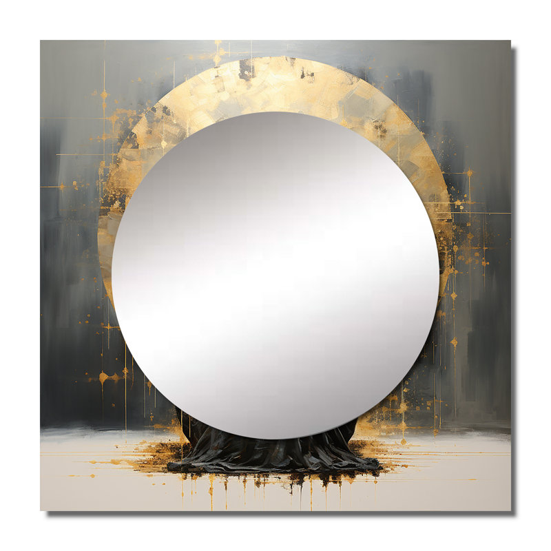 Laedemi - Grand miroir carré méditation pour décoration murale, 23 po x 23 po
