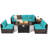 Audris 5 - Person Patio Conversation Set with Cushions-725287722