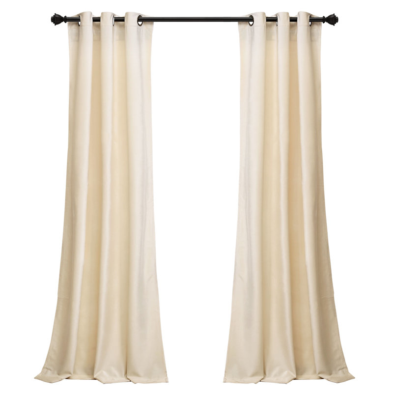 Room Darkening Curtain Pair, Ivory, 96.5cm W x 213cm L