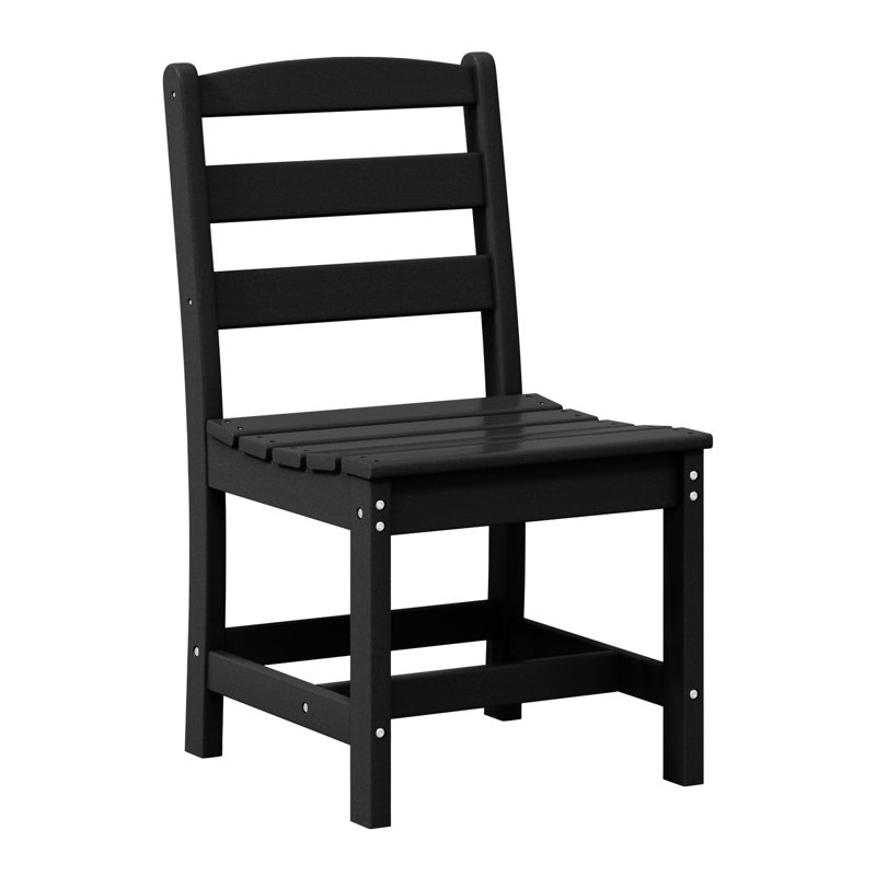 Chaise d'appoint de patio, Noir
