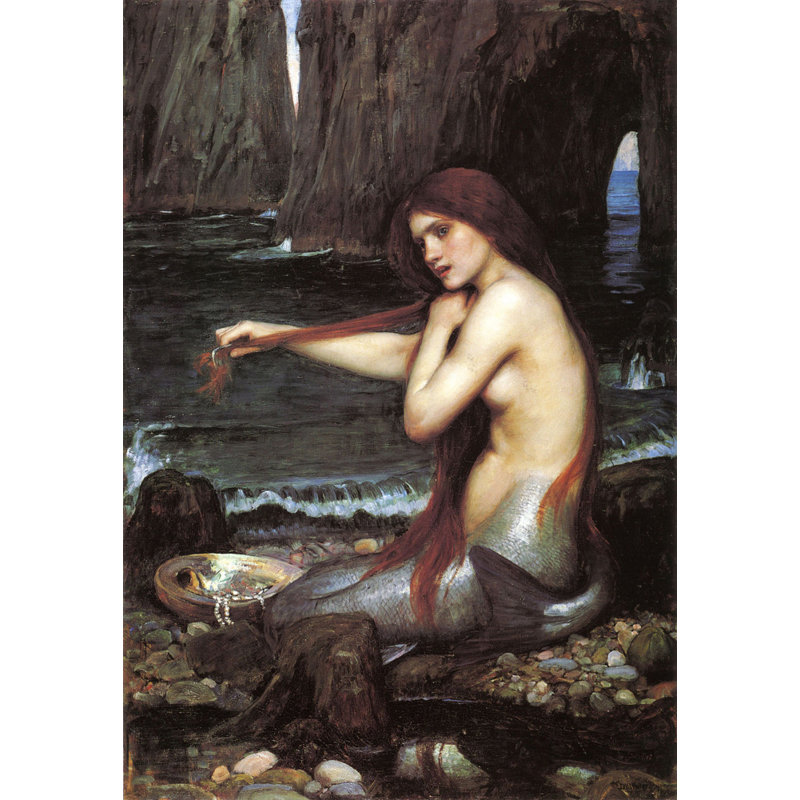 Une sirène, H 40 po x l 28 po