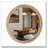 Round Wall Mirror with Woven Rattan