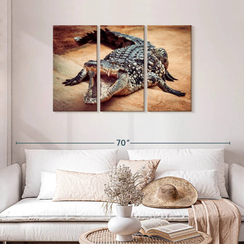 Brampt Crocodile, 28" H x 45" W