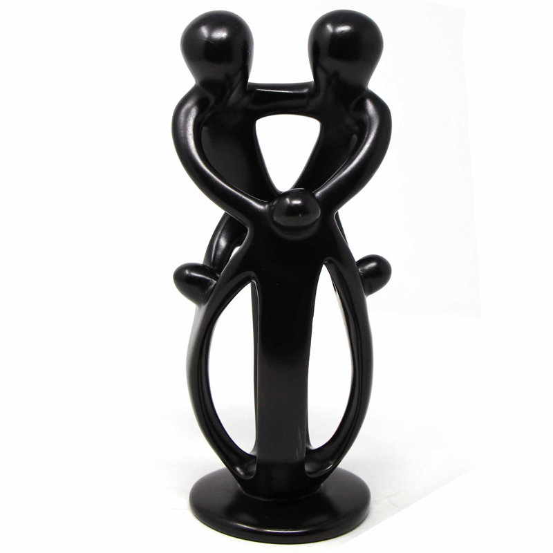 Figurine familial Asmah, H 8 po x l 4 po x P 4 po