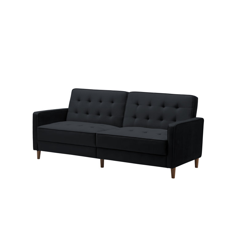 Stetson Upholstered 80'' Sofa, Black