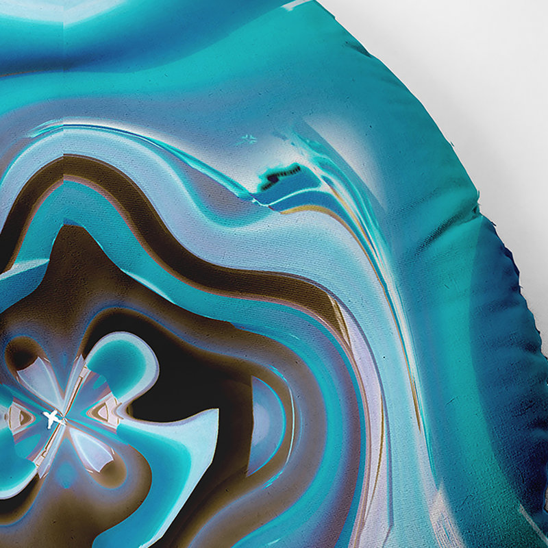 Abstract Reversible Throw Pillow, 26" x 26"