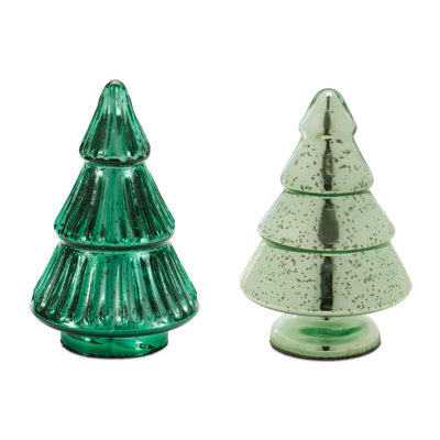 Mercury Glass Christmas Tree (Set of 2)