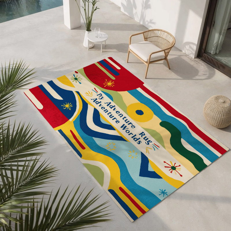 Tapis intérieur et extérieur Fizzy Slide, Rectangulaire 2 pi x 3 pi
