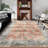 6x9 Area Rug, Washable Rug, Vintage Floral Carpet, Non Slip Kitchen Rugs, Entryway Rug, Bathroom Rugs, Thin Rugs for Bedroom, Stain Resistant Rugs for Entryway, Carpet for Laundry Hallway, Brick Red-1364659028-1364659031