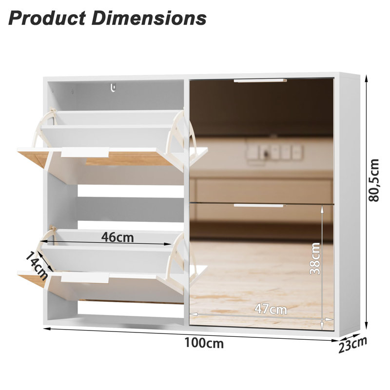 16 Pair Flip Down Shoe Storage
