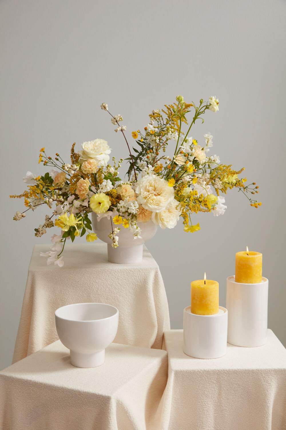 Abie Ceramic Table Vase, 5.25" H x 6.5" W x 6.5" D
