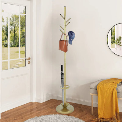 Portemanteau 2 en 1, combinaison de porte-parapluies et de portemanteau pratique et peu encombrant