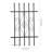 2 Pcs 24*36In Rectangular Black Sturdy Iron Window Guard Window Security Bars