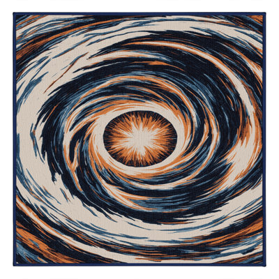Machine Washable Space Purple Area Rug