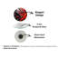 Horloge murale abstraite noire - Design fluide, verre trempé et fluide-695223899