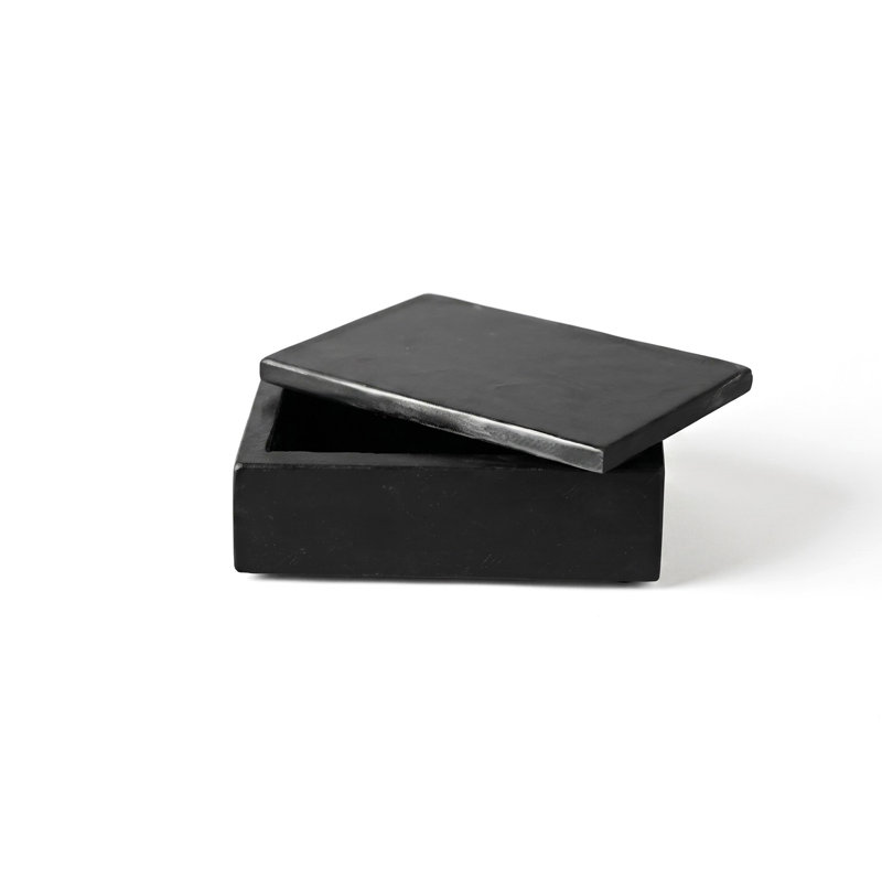 Marble Rectangular Box, Black