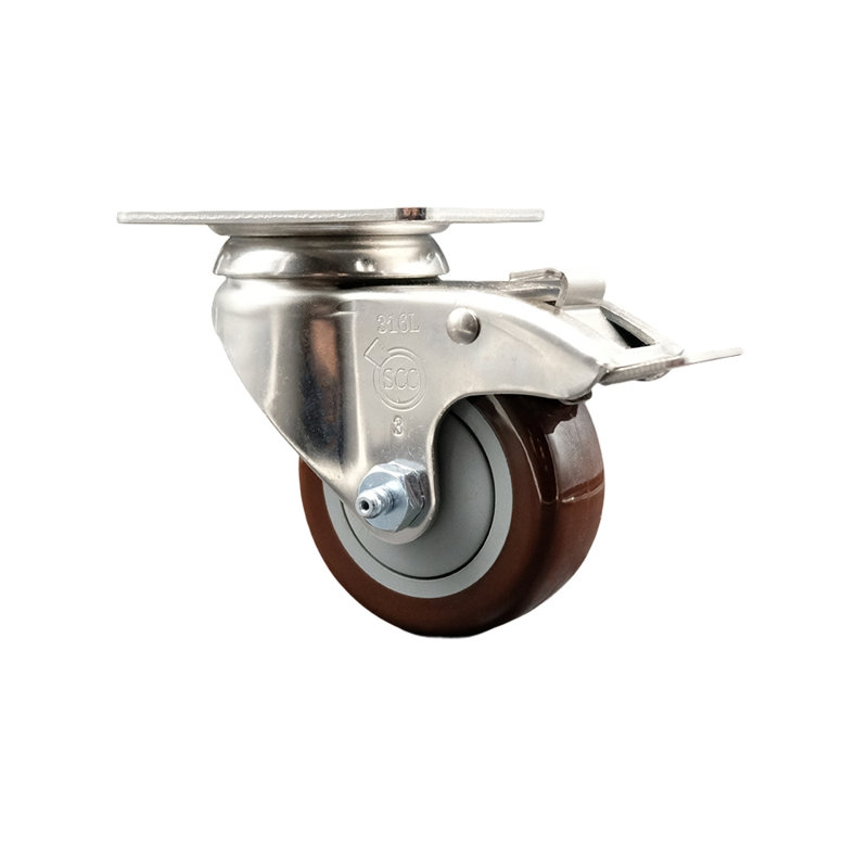 Polyurethane Casters, Maroon