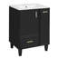 Meuble-lavabo de 24 po avec lavabo, armoire de salle de bain avec tablette de porte, tiroir profond, panier coulissant à 2 niveaux, structure en bois massif et panneau de fibres à densité moyenne, un paquet, meuble-lavabo de salle de bain-346878021