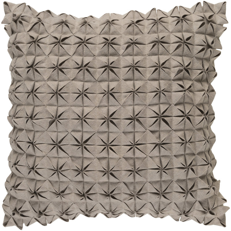 Geometric Throw Pillow, 18" H x 18" W  x 1" D, Green, Cover only