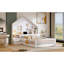 Lit double pleine grandeur avec fenêtre et tiroirs de chevet, lit plateforme avec tablettes et ensemble de prises et port USB, blanc-1659474860