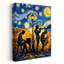 Jazz Under The Stars Abstract Contemporary Horse Landscape Nature Wall Art Print by HUGO - Wrapped Canvas Print-523677468