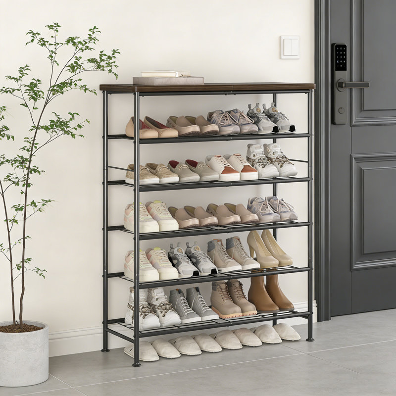 Rustic Style Metal Shoe Rack