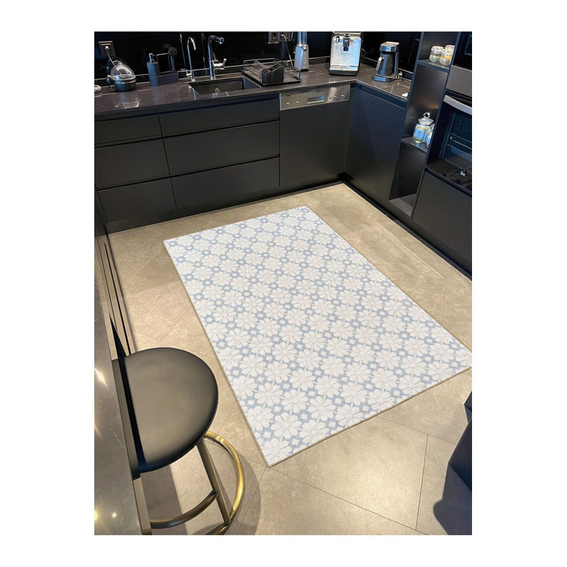 Tapis décoratif à motif géométrique Clover, Sous-tapis rectangulaire de 3 pi 3 po x 4 pi 11 po